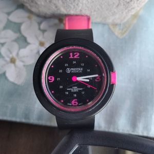 Prestige Medical for Nurse 100M Quartz Watch Swatch Style Pink and Black